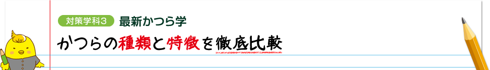 ［対策学科3］最新かつら学